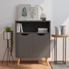 Sideboard Gray 23.6"x11.8"x28.3" Engineered Wood