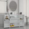 Sideboard High Gloss White 47.2"x11.8"x29.5" Engineered Wood