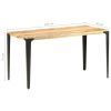 Dining Table 55.1"x27.6"x29.9" Solid Mango Wood