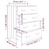 Sideboard Honey Brown 31.1"x15.7"x40.7" Solid Wood Pine
