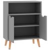 Sideboard Gray 23.6"x11.8"x28.3" Engineered Wood