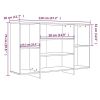 Sideboard High Gloss White 47.2"x11.8"x29.5" Engineered Wood