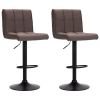 Bar Stools 2 pcs Taupe Fabric