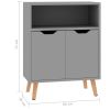 Sideboard Gray 23.6"x11.8"x28.3" Engineered Wood