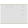Sideboard White and Sonoma Oak 41.3"x11.8"x29.5" Engineered Wood