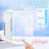 Mini Fridge 8L Portable Beauty Makeup Skincare Fridge Cosmetic LED Mirror Refrigerator with 3pcs Makeup Sponge